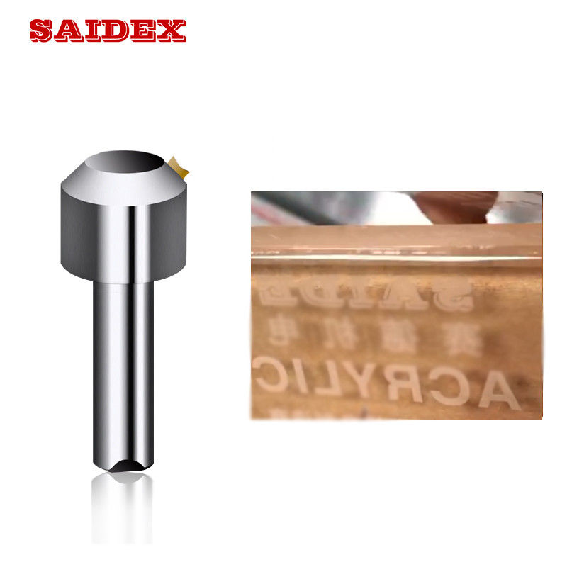 Nguồn cung cấp nhà máy Máy cắt tỉa acrylic chất lượng cao Dao phay vát kim cương đơn tinh thể CNC đặc biệt cho Acrylic/PS