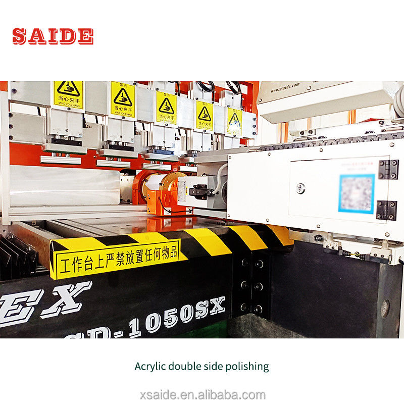 Máy đánh bóng cạnh hai mặt acrylic kích thước nhỏ 1000mm Sản xuất tại Trung Quốc SAIDE Máy đánh bóng kim cương cho PMMA/PS/Tấm dẫn sáng