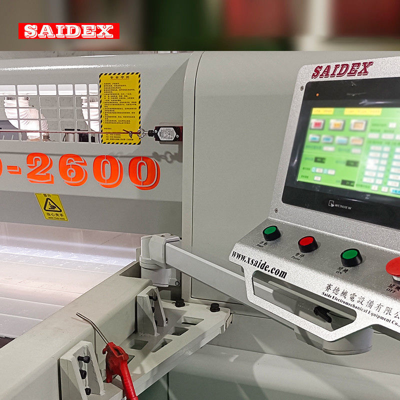 Máy cưa cắt tự động acrylic độ chính xác cao SAIDE với chiều dài cắt 2600mm và công suất 13KW