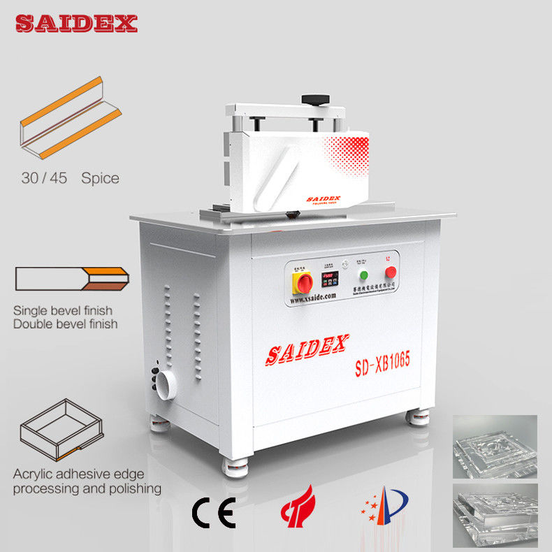 2.5kw 10A Máy cắt acrylic điện Chiều dài 1000mm 250kg Máy đánh bóng cạnh tròn 45 độ nhỏ