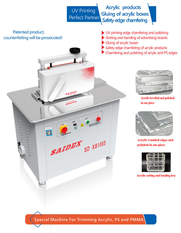 Acrylic Trimming Machine 30 độ, 45 độ 60 độ đánh bóng cùng một lúc
